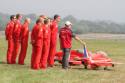 Red Arrows team with the Hawk models at Dunsfold Wings & Wheels Air Show 2013
