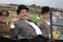 Laurel and Hardy and Dads Armys Captain Mainwaring look-alikes at Shoreham Air Show 2009