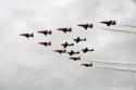 The Red Arrows, Hurricane & Spitfires at RAF Waddington Air Show 2008