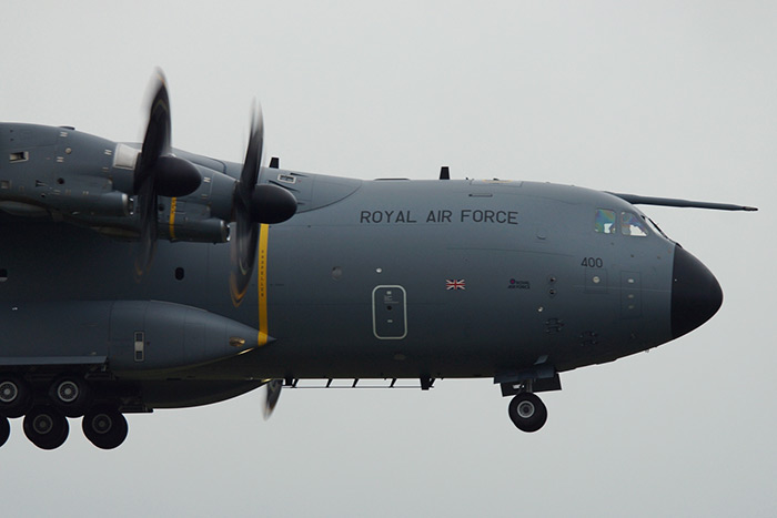 RAF Brize Norton received its first A400 Atlas ZM400 this afternoon
