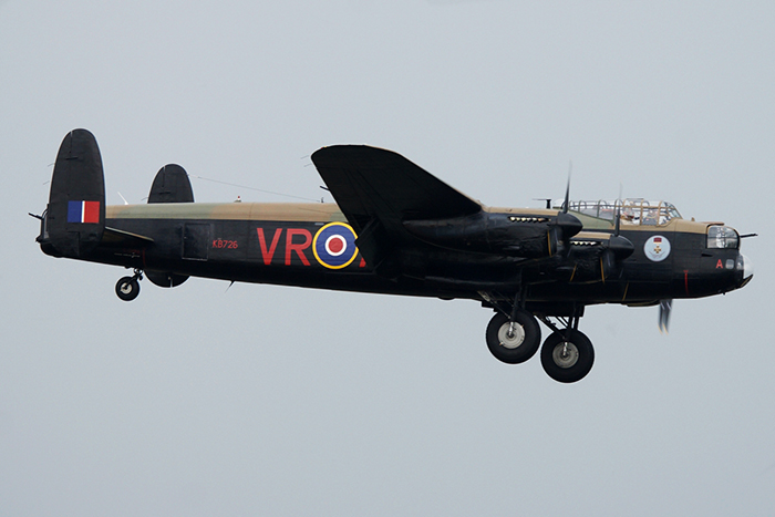 The Canadian Warplane Heritage Museum Avro Lancaster X C-GVRA KB726 VR-A (Vera) arrived at RAF Coningsby in Lincolnshire