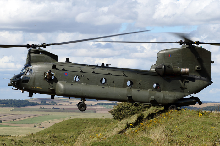 The first UK military flight of Chinook HC.6A ZH892