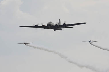 Sally B and SWIP Team Twisters at the Sally B and Friends Day at Imperial War Museum Duxford