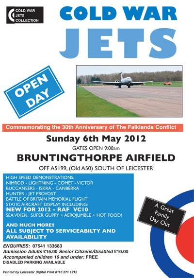 Cold War Jets - Commemorating the 30th anniversary of the Falklands Conflict - Sunday 6th May 2012 at Bruntingthorpe Airfield