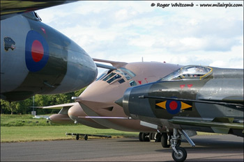 Avro Vulcan, Handley Page Victor and English Electric Lightning at Bruntingthorpe Photocall 2011