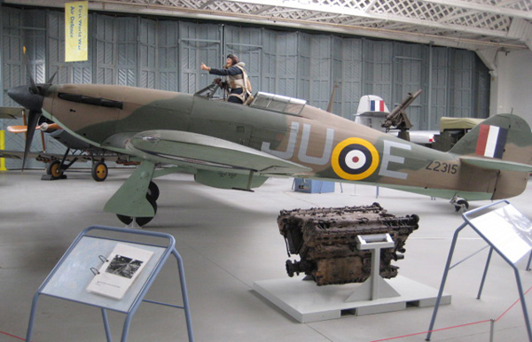 Hawker Hurricane Mk IIB Z2315 at Duxford Hangar 4 - The Battle of Britain