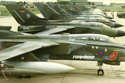 Panavia Tornado line up at RAF Cottesmore