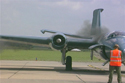 English Electric Canberra T4 WJ874/VN799 (painted in blue paint scheme) engine starting up